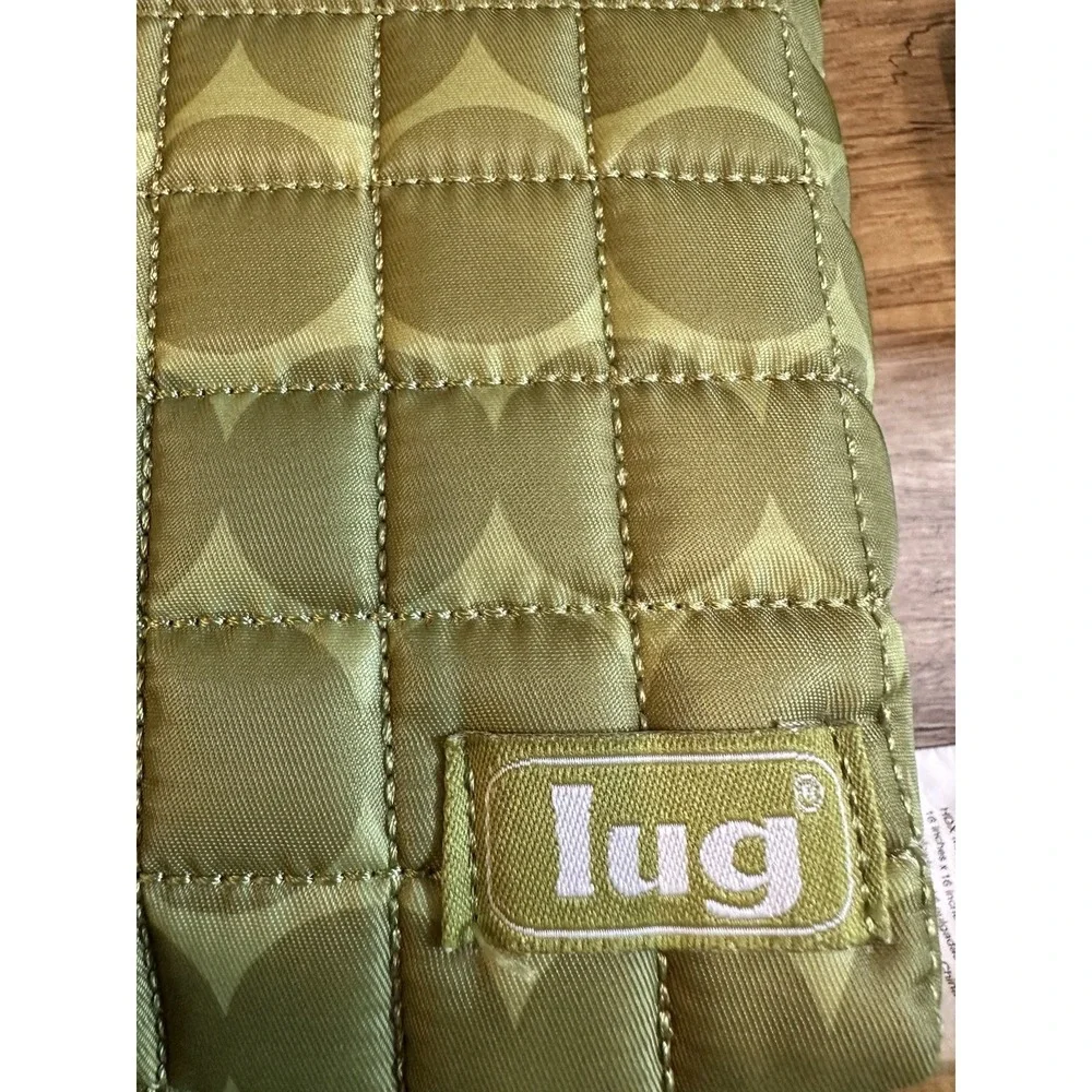 LUG Lime Green Circles 0262-A CROSSBODY‎ ORGANIZER PURSE